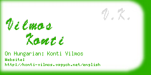 vilmos konti business card